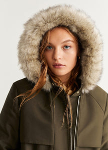 FURRY HOODED PARKA