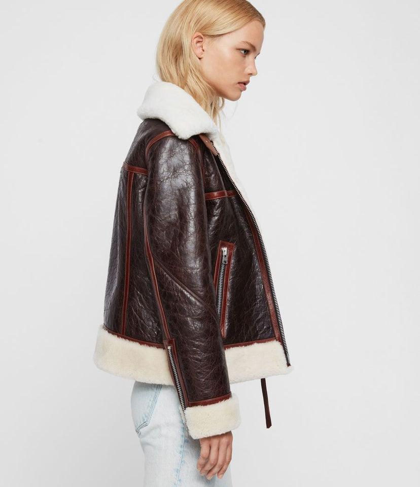 ELDER SHEARLING BIKER JACKET