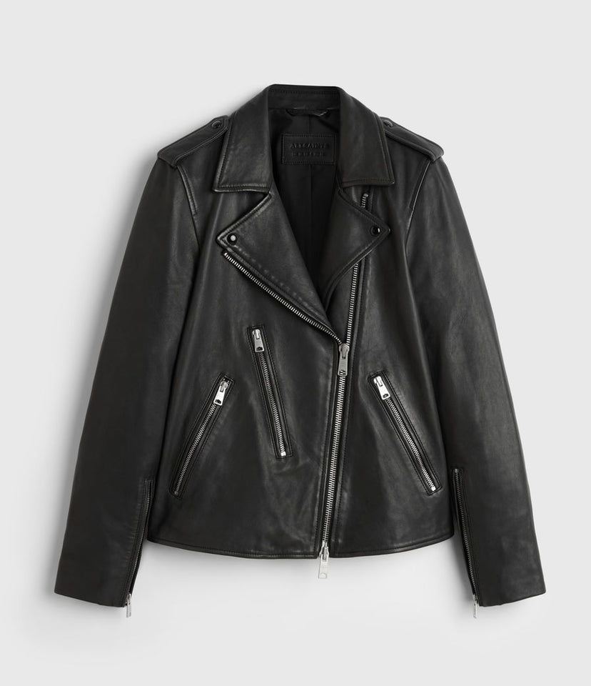 ELVA LEATHER BIKER JACKET