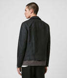 BLOC LEATHER BIKER JACKET