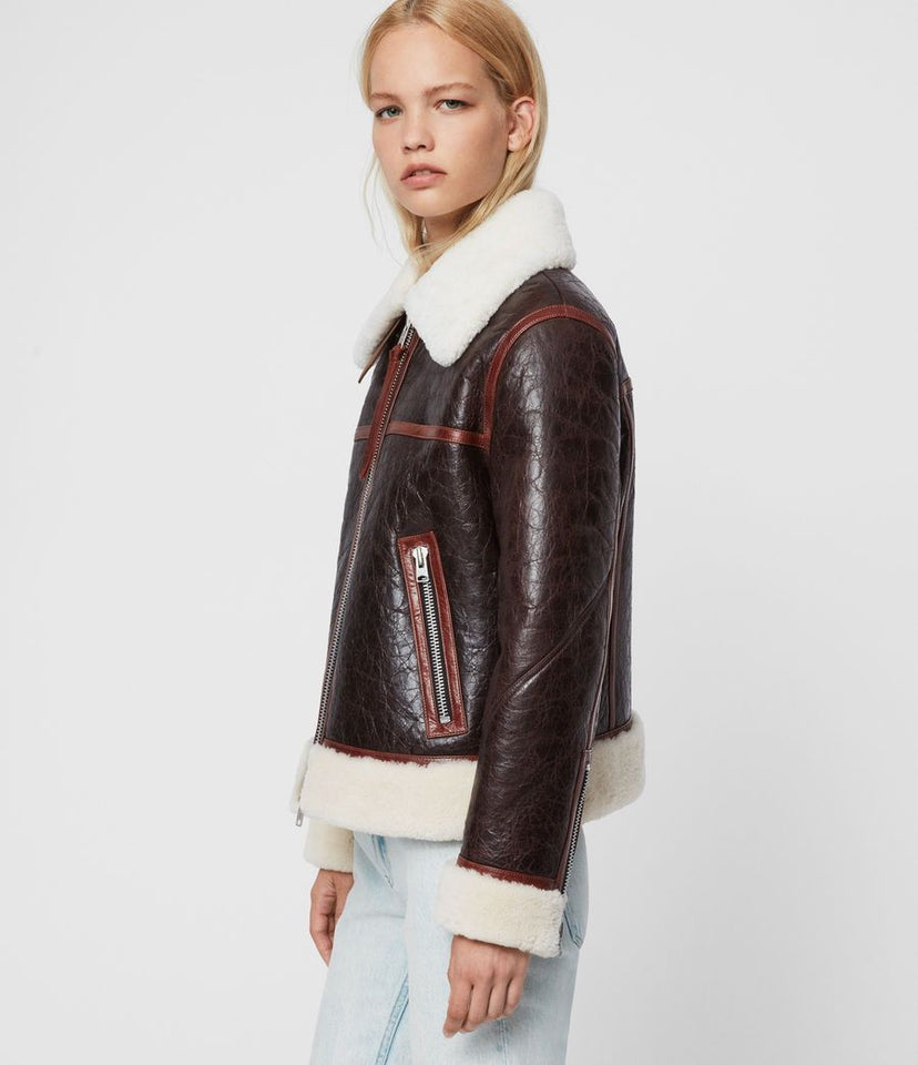 ELDER SHEARLING BIKER JACKET