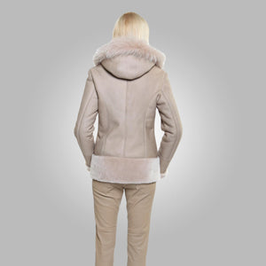 CRYSTAL SHEARLING COAT