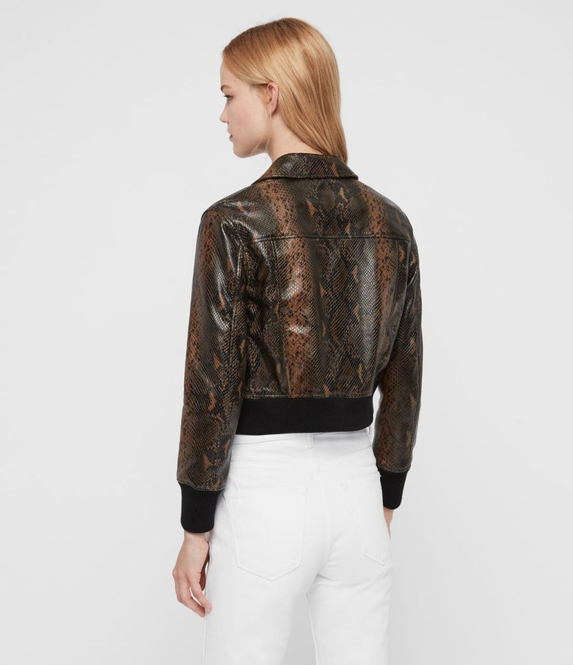 PASCAO OBA LEATHER BOMBER JACKET
