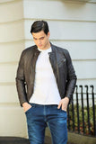 Rugged bomber Leather jacket