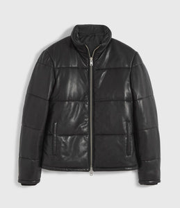 CORONET LEATHER PUFFER JACKET