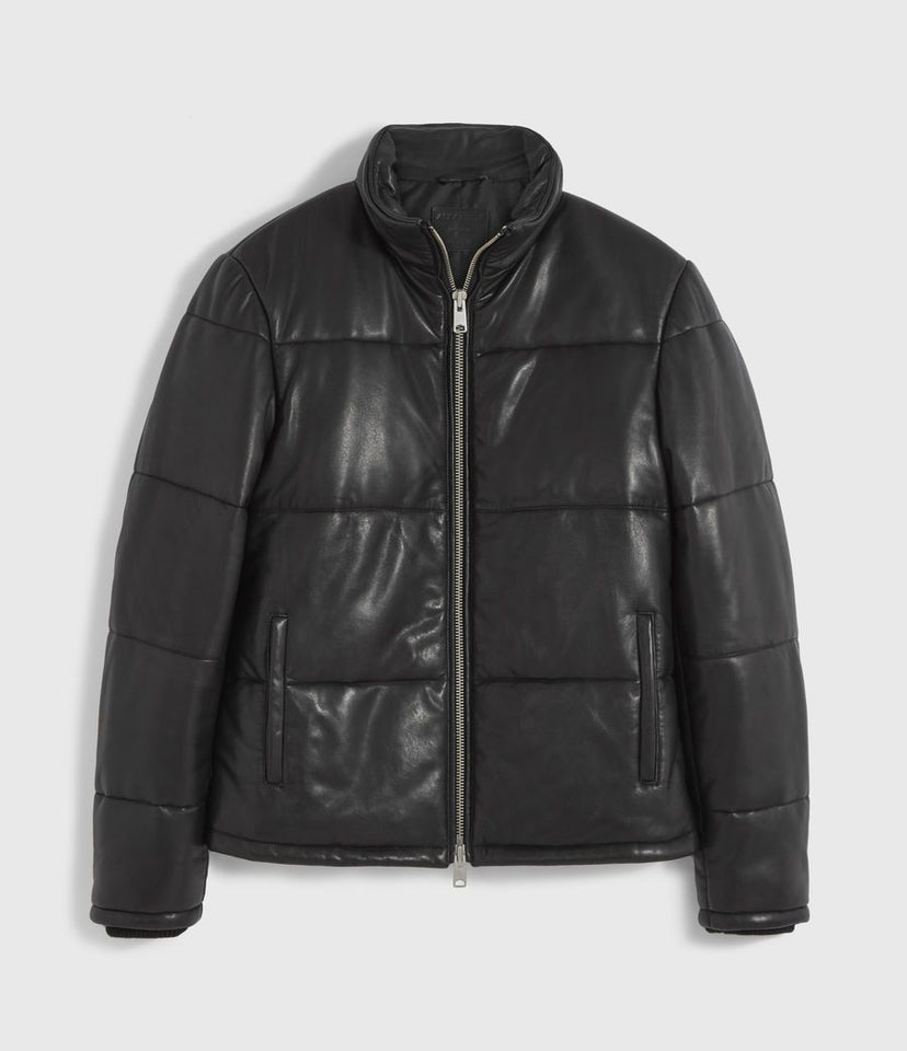 CORONET LEATHER PUFFER JACKET