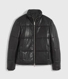 CORONET LEATHER PUFFER JACKET