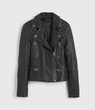 CARGO LEATHER BIKER JACKET