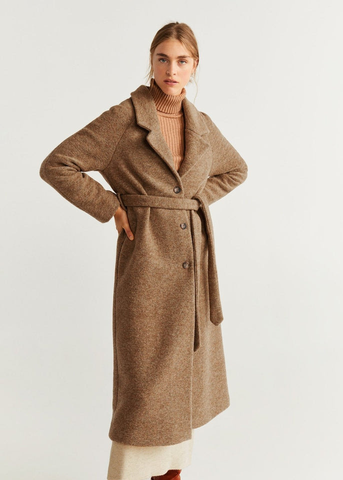 BELTED WOOL COAT