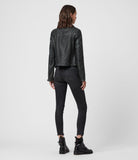 CARGO LEATHER BIKER JACKET