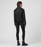 LUNA STUDDED LEATHER BIKER JACKET