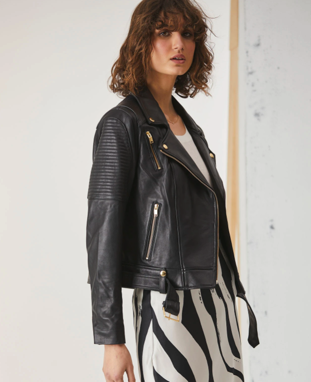 ENA PELLY Classic Biker Jacket