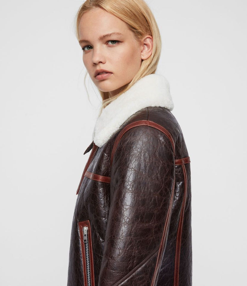 ELDER SHEARLING BIKER JACKET