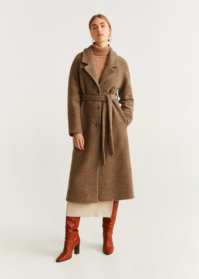 BELTED WOOL COAT