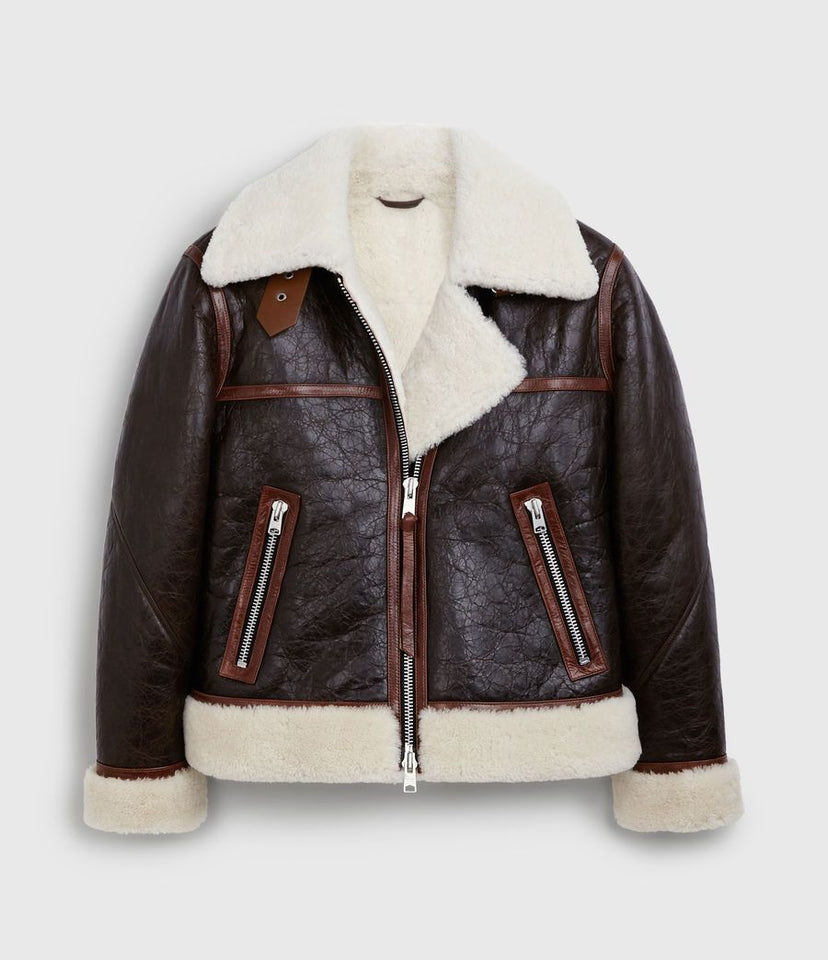 ELDER SHEARLING BIKER JACKET