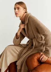 BELTED WOOL COAT