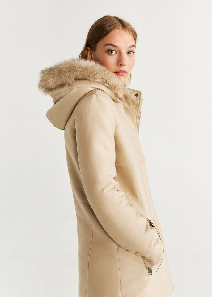 FURRY HOODED PARKA