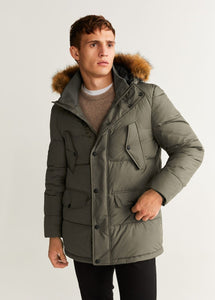 DETACHABLE FAUX-FUR ANORAK