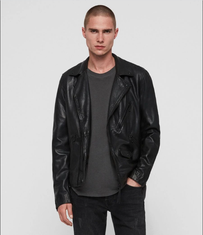 HOLT LEATHER BIKER JACKET