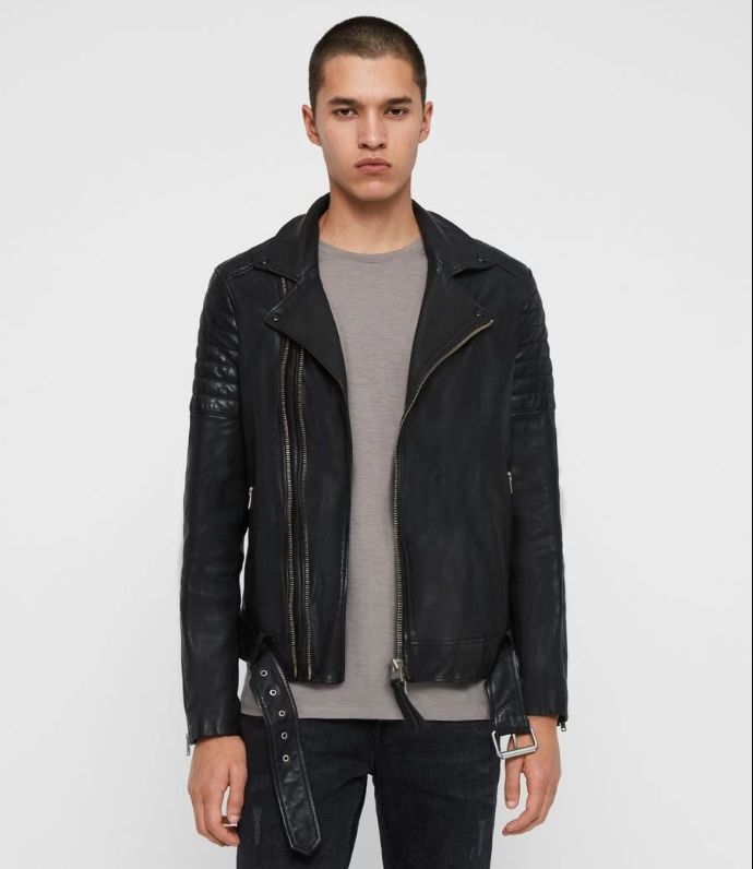 BOLT LEATHER BIKER JACKET