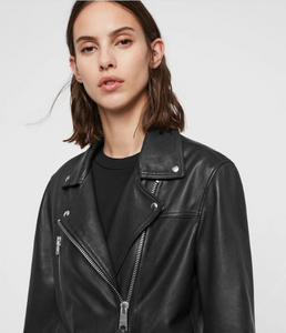 ELINE OVERSIZED LEATHER BIKER JACKET