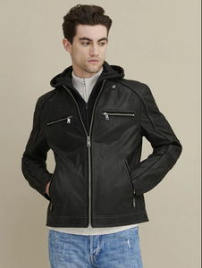 Jason Vintage Hooded Leather Jacket