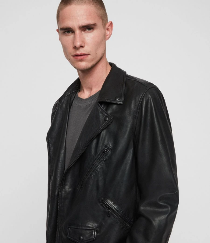 HOLT LEATHER BIKER JACKET