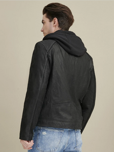 Jason Vintage Hooded Leather Jacket