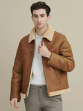 Kevin Sherpa Shearling Zip Front Jacket