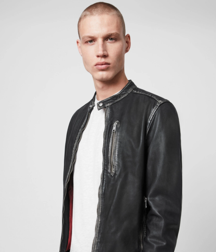 CABLE LEATHER JACKET