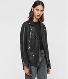 ELINE OVERSIZED LEATHER BIKER JACKET